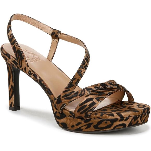 Naturalizer Women Cheetah Print Polyurethane Rounded Open Toes Platform Shoes - Picture 2 of 10